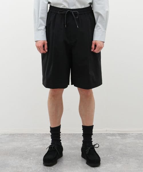 ATON エイトン　STRETCH NYLON WIDE EASY SHORTS