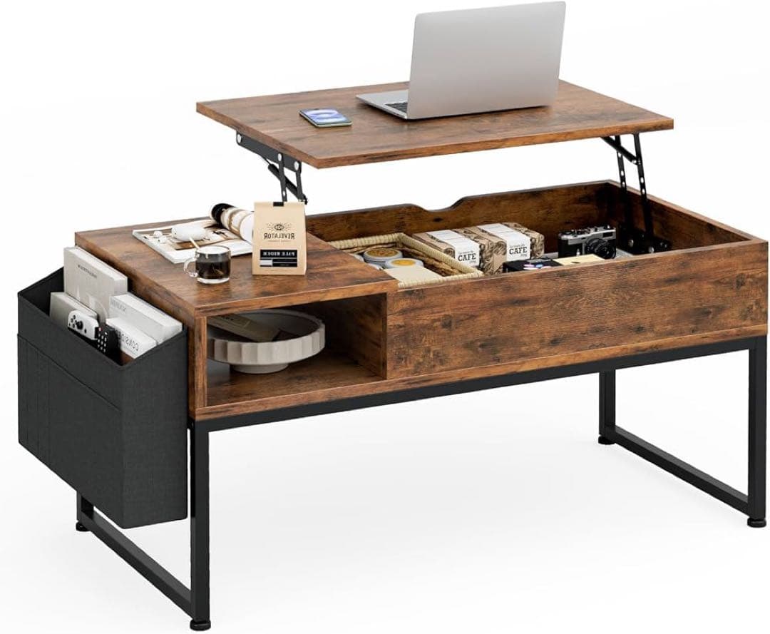 ローテーブル 昇降式 コーヒーテーブル テーブル リフティングテーブル 多機能