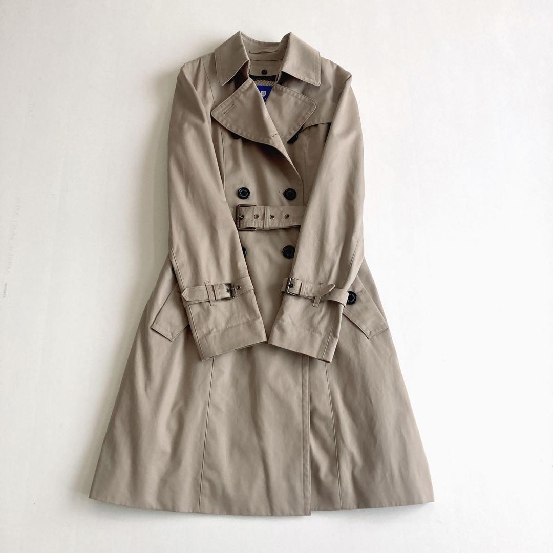 極美品 ブルーレーベルクレストブリッジ トレンチコート ライナー チェック 40