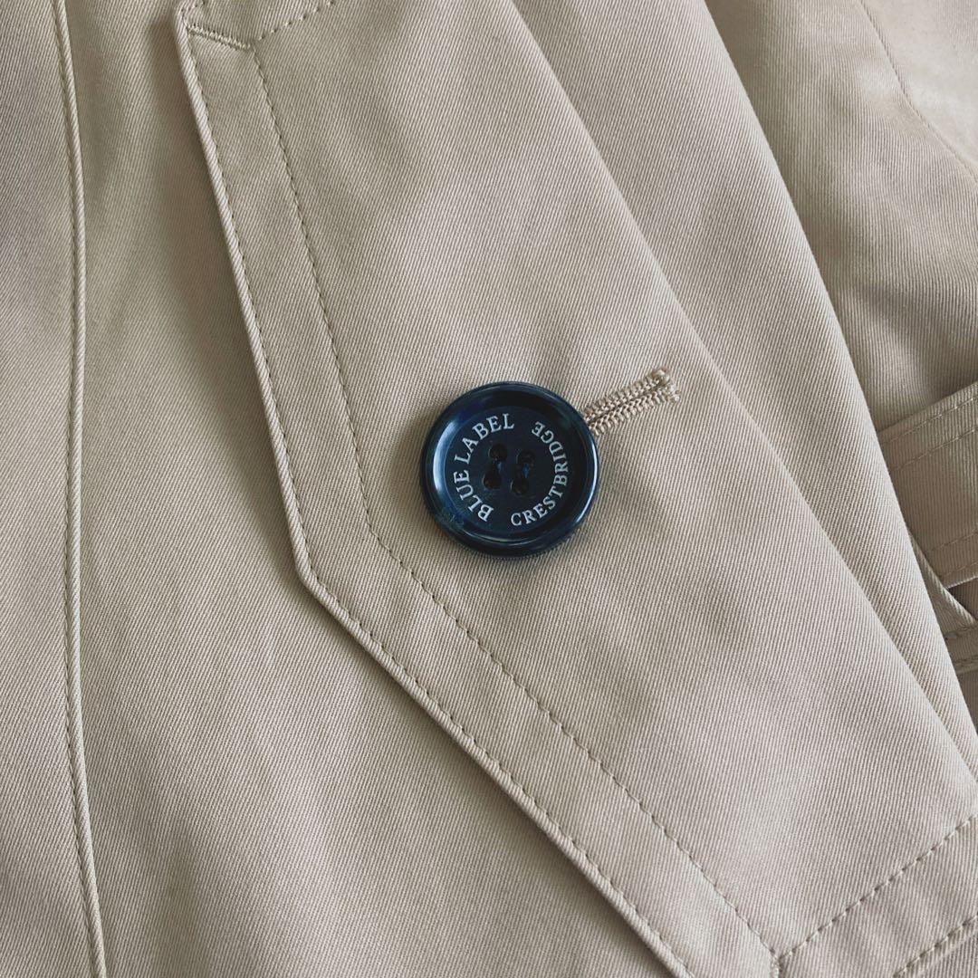 極美品 ブルーレーベルクレストブリッジ トレンチコート ライナー チェック 40