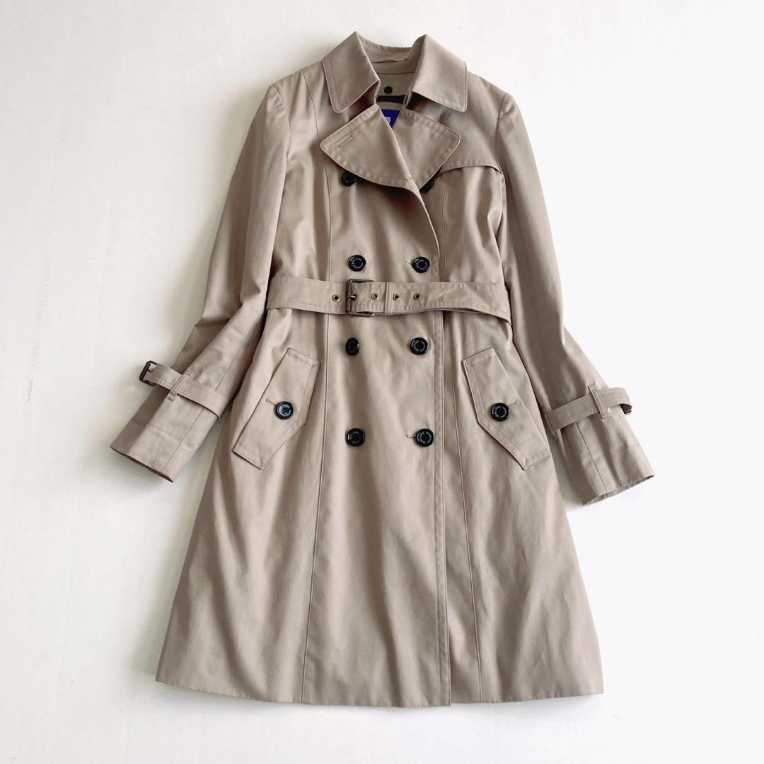 極美品 ブルーレーベルクレストブリッジ トレンチコート ライナー チェック 40