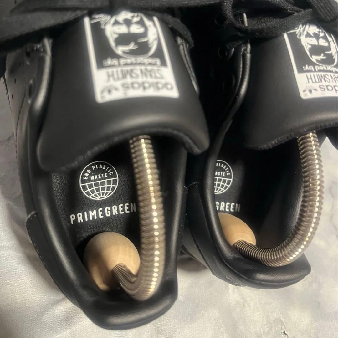 【美品】adidas アディダススタンスミス スニーカー 黒24.5