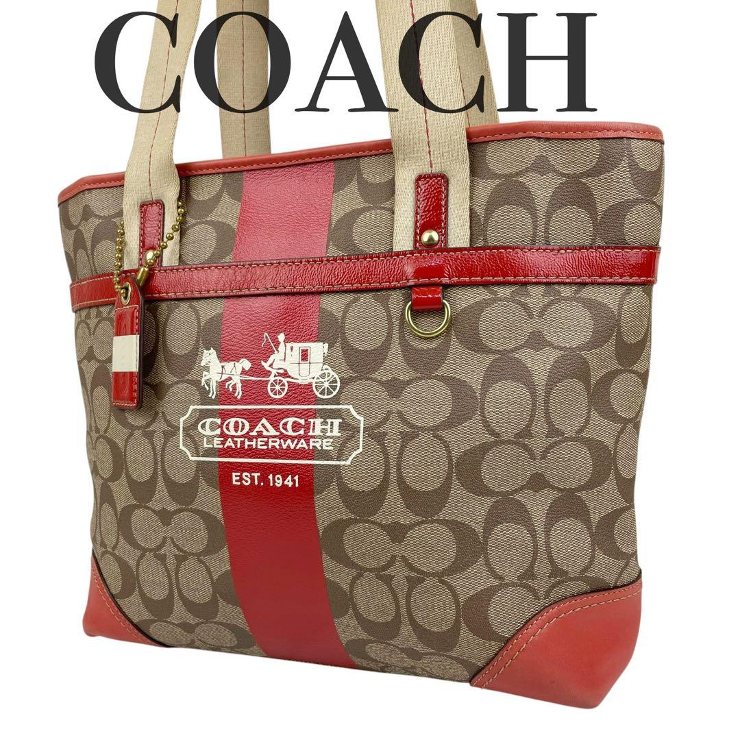 ✨美品 COACH コーチ トートバッグ 11350 シグネチャー PVC