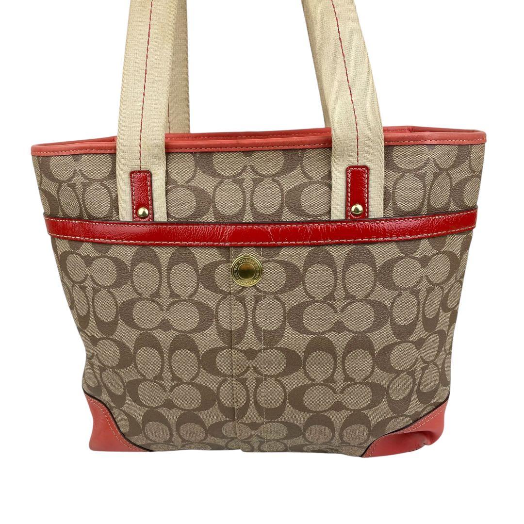 ✨美品 COACH コーチ トートバッグ 11350 シグネチャー PVC