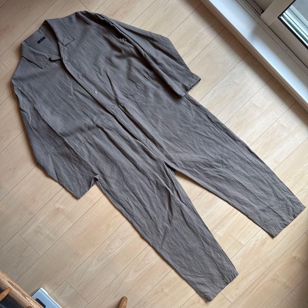 LENO ウールリネンオーバーオール