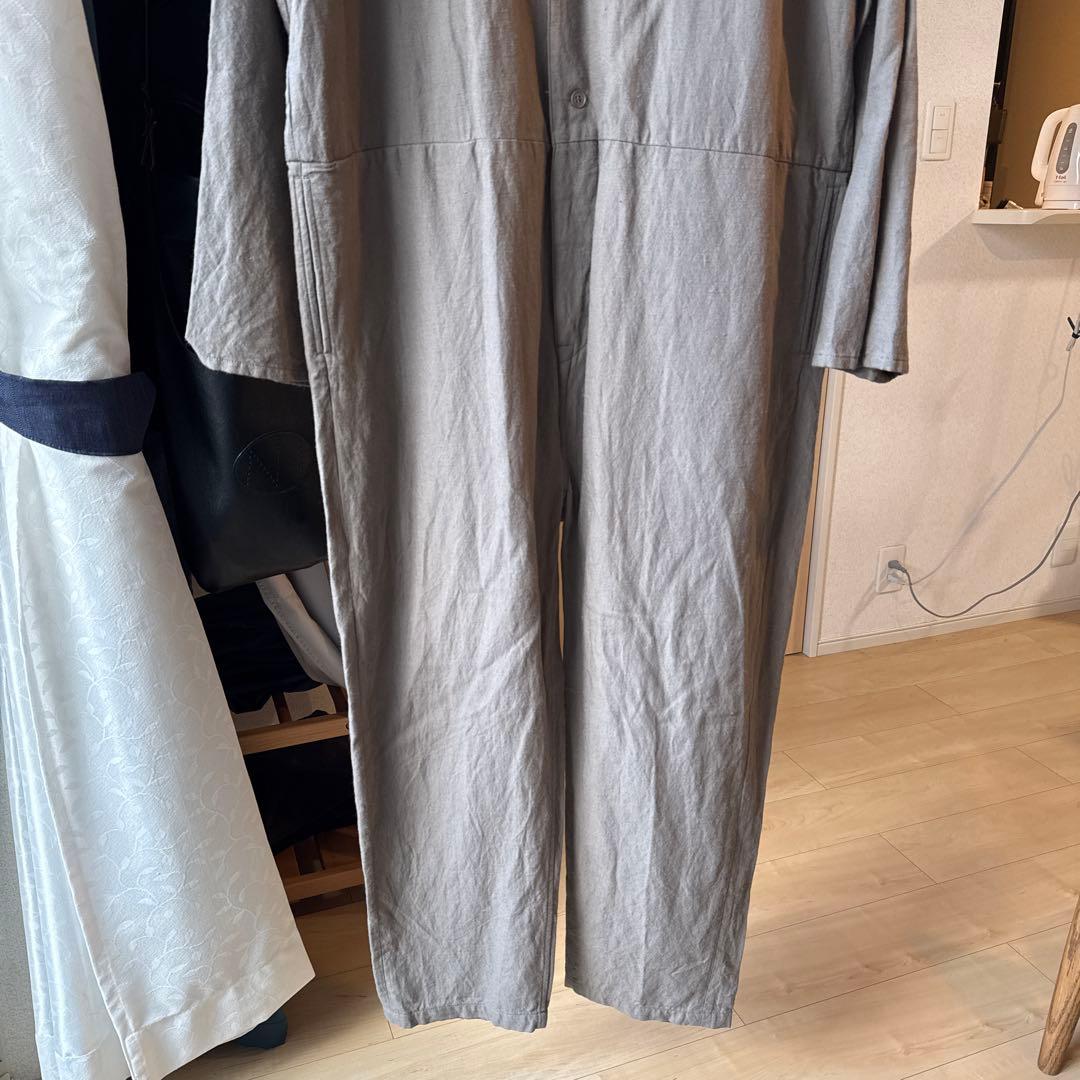 LENO ウールリネンオーバーオール