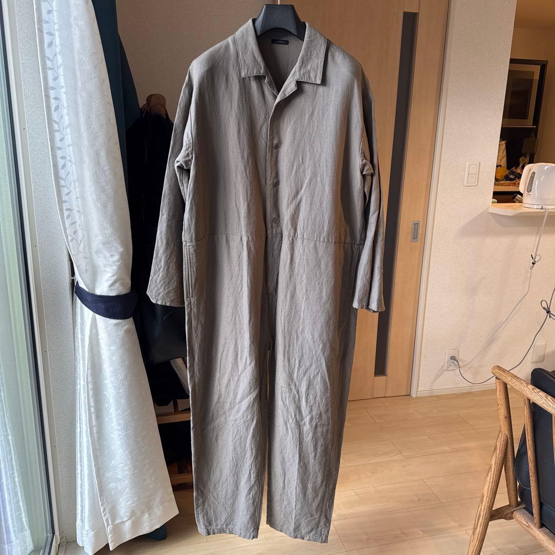 LENO ウールリネンオーバーオール