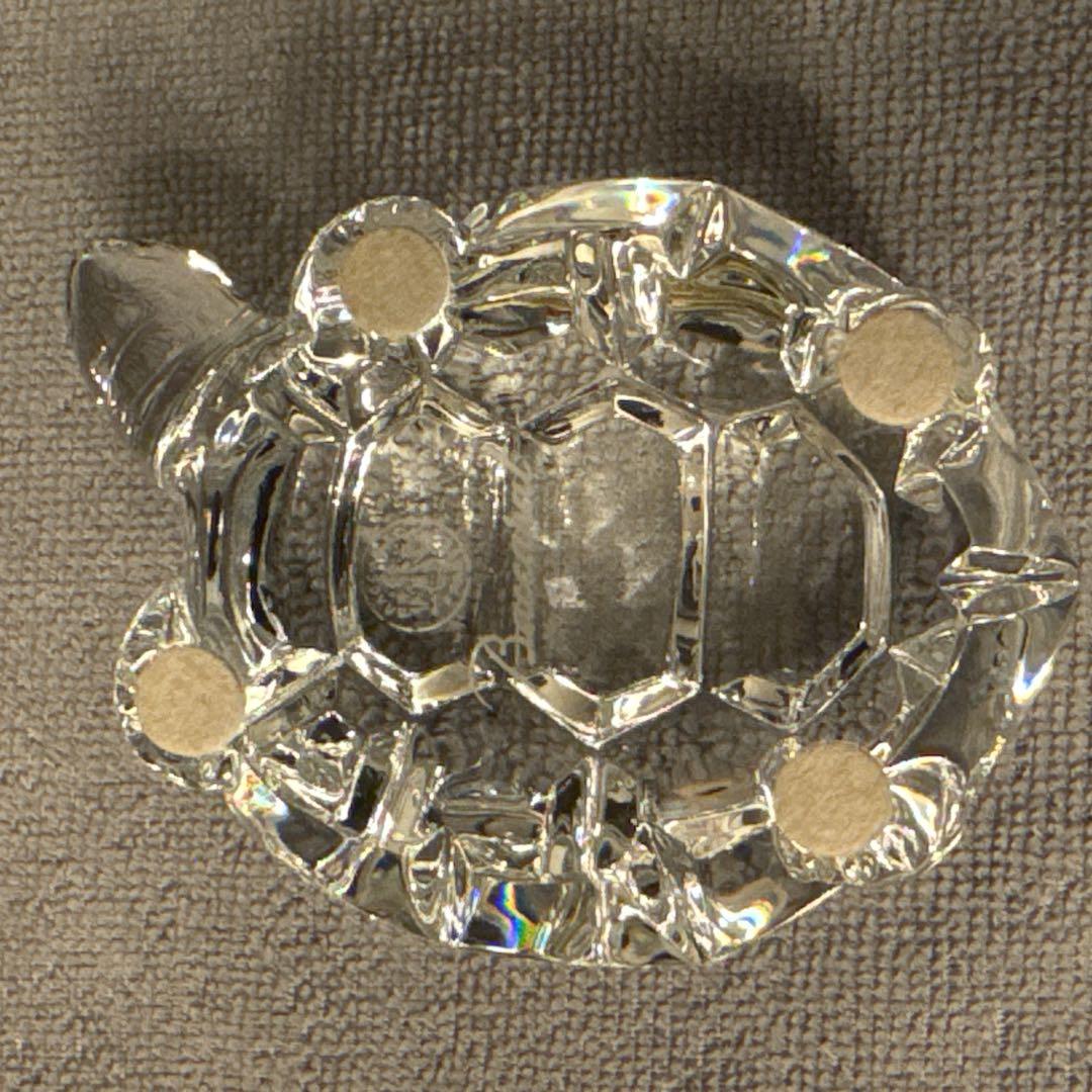 バカラ 置物 オブジェ 亀 カメ クリスタルガラス インテリア Baccarat