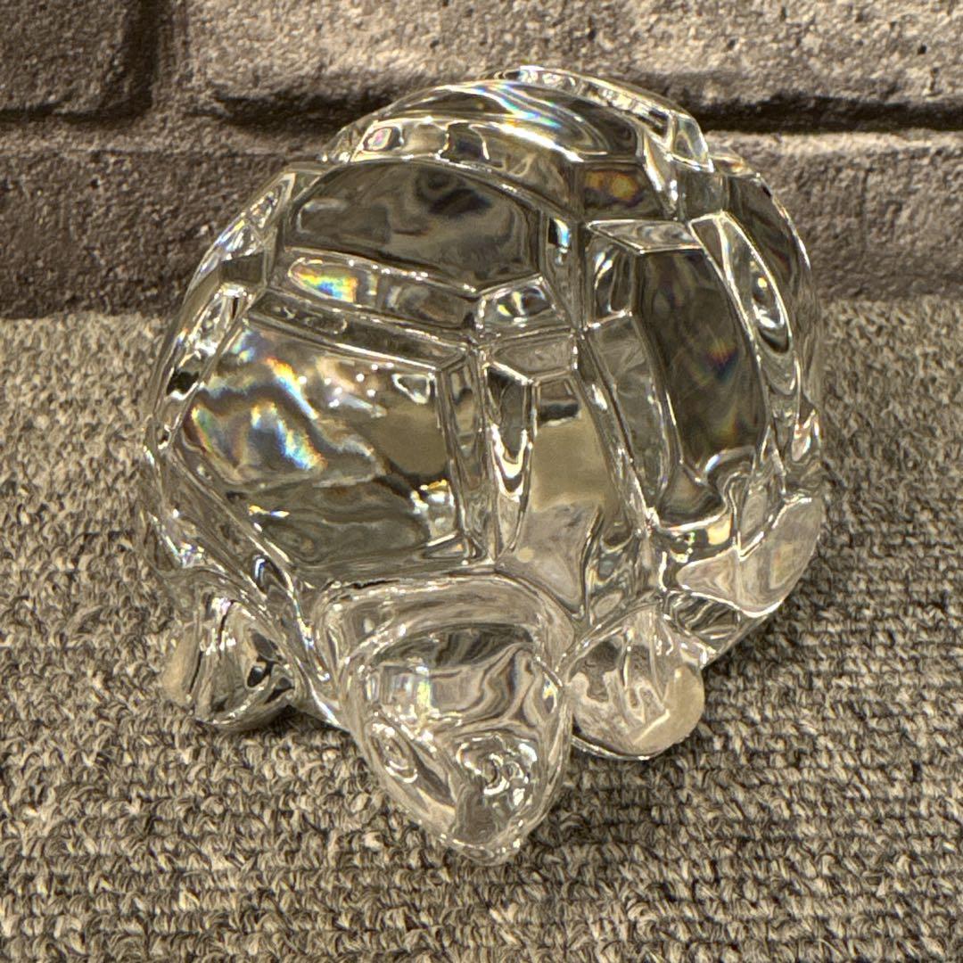 バカラ 置物 オブジェ 亀 カメ クリスタルガラス インテリア Baccarat