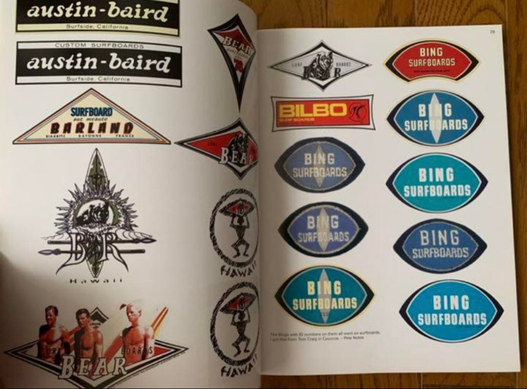 サーフショップ、ボードなどステッカー 1250 記載 洋書