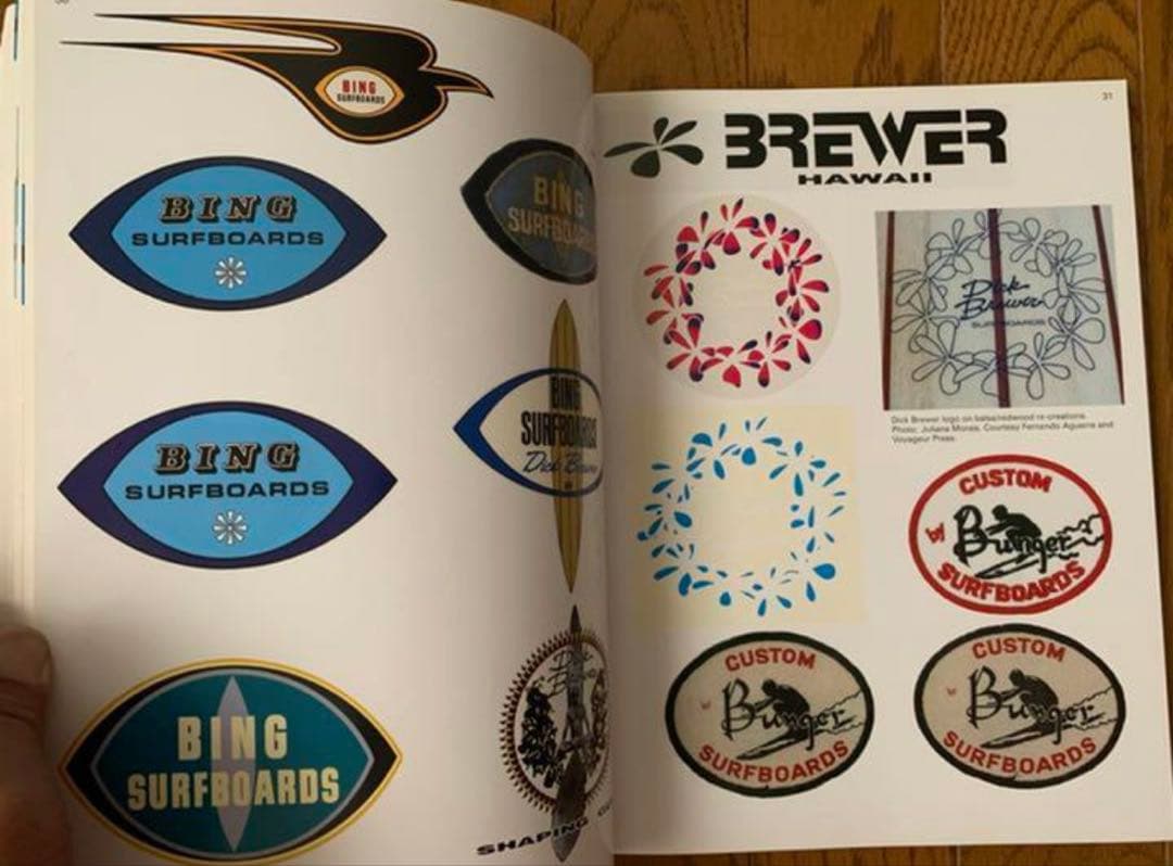 サーフショップ、ボードなどステッカー 1250 記載 洋書