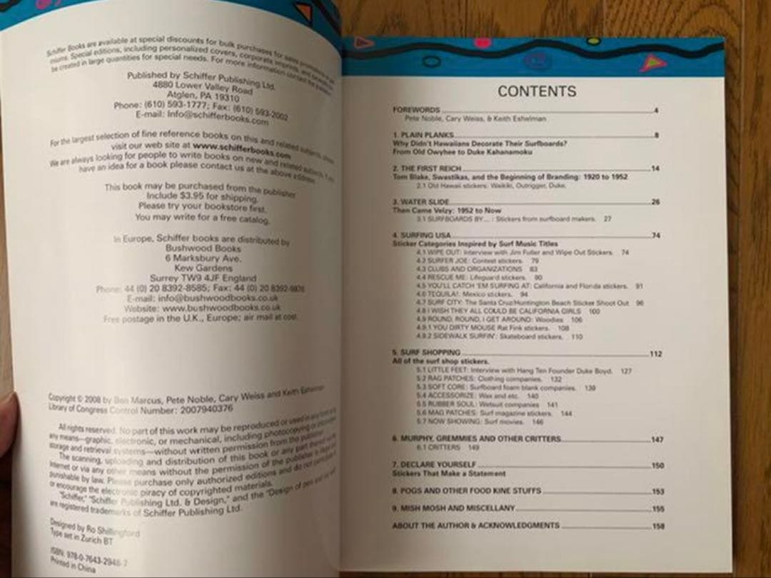 サーフショップ、ボードなどステッカー 1250 記載 洋書