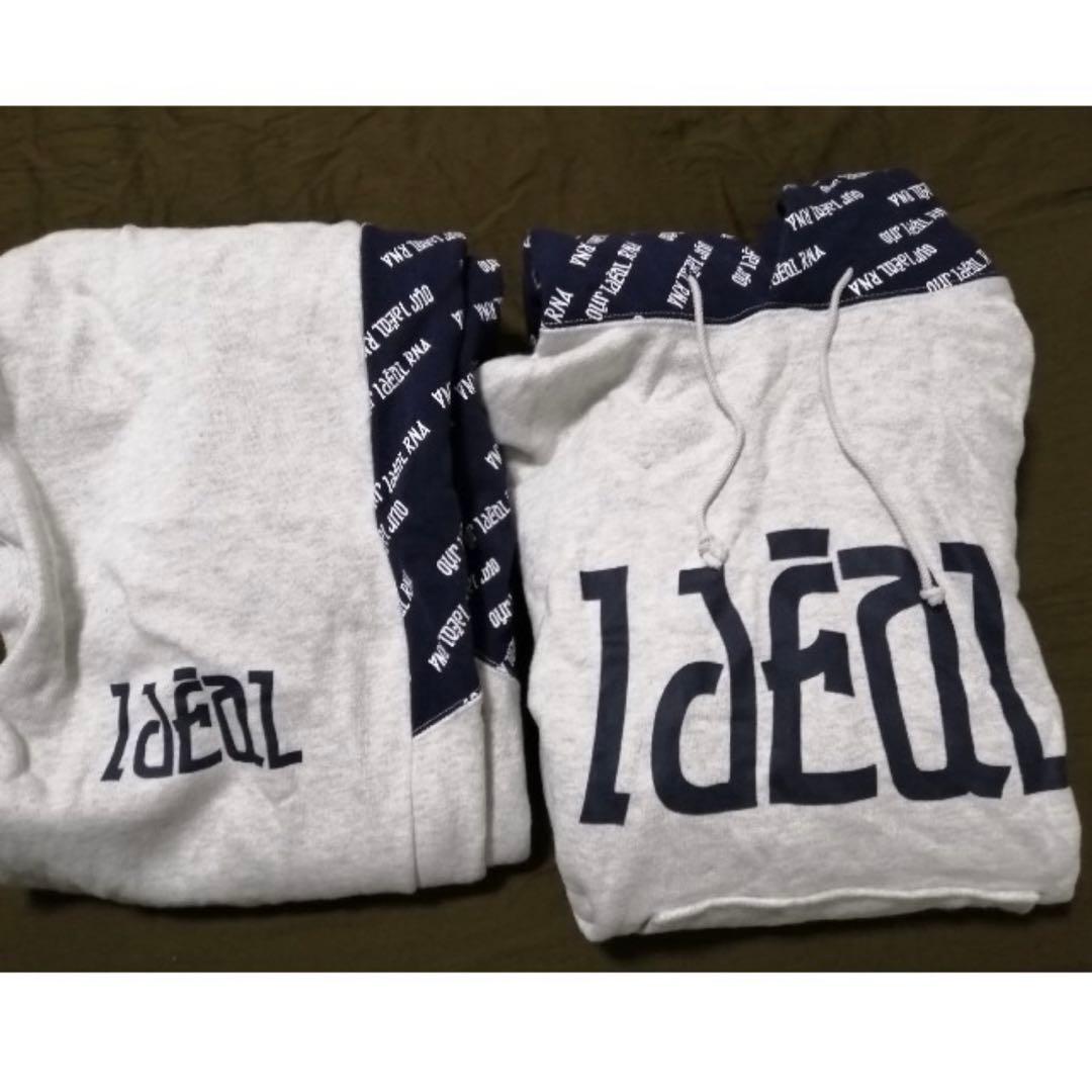 RNAラウンドテールパーカー&ルーズスウェットパンツ上下セットアップ杢グレー