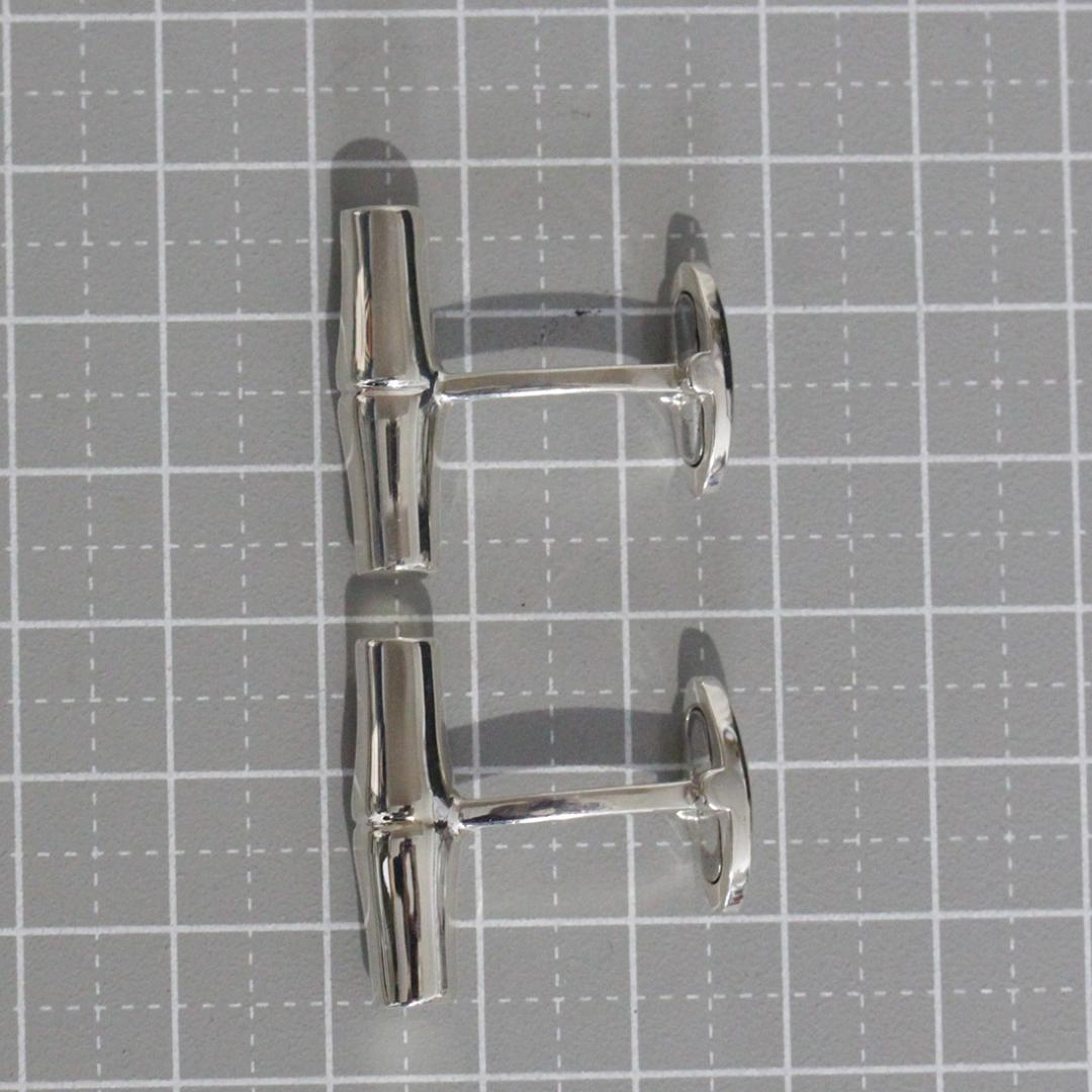 グッチ GUCCI カフス バンブー SV925 新品仕上済 カフスボタン