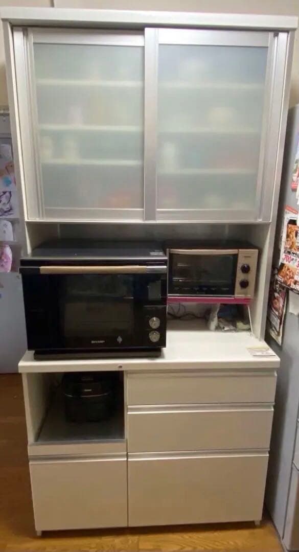 パモウナ　食器棚　キッチンボード　幅100