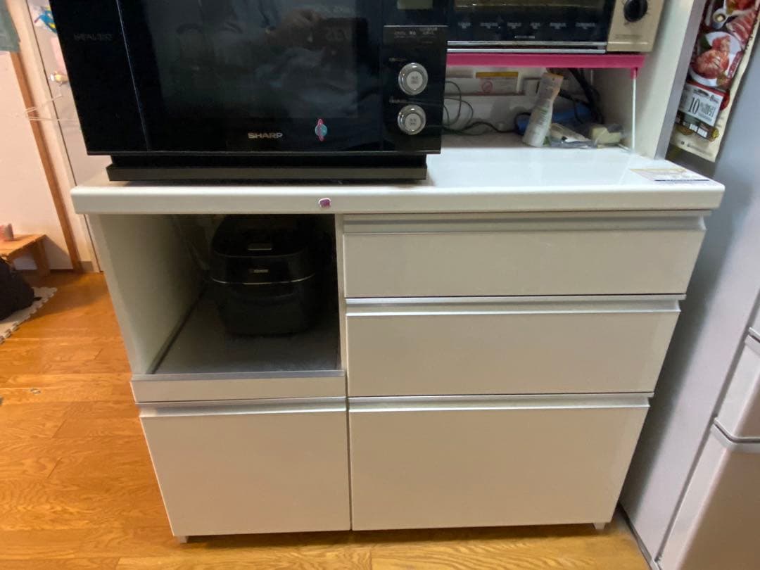 パモウナ　食器棚　キッチンボード　幅100