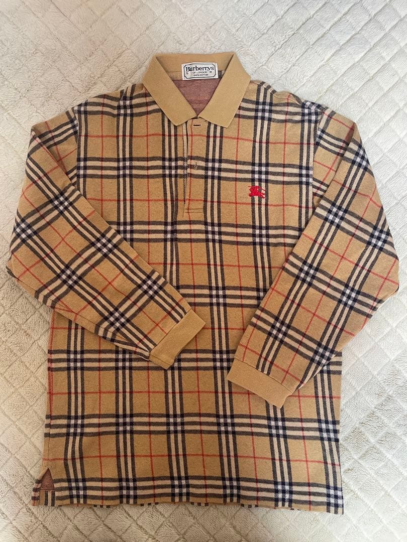 ⭕️【美品／値下げ】Burberrys 長袖ポロシャツ ノバチェック ロゴ入り
