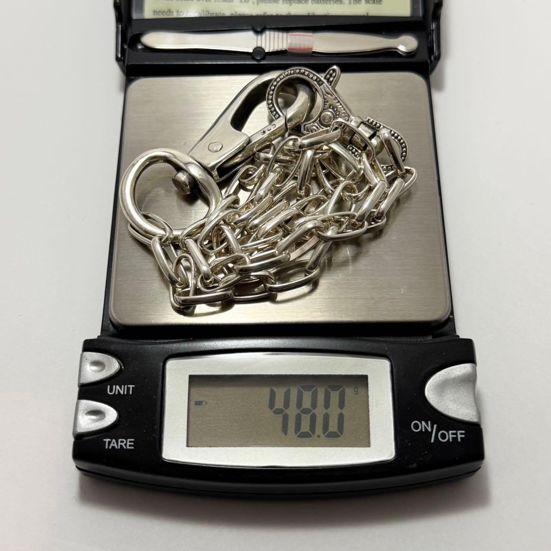 シルバー925刻印 ウォレットチェーン Burning Bull バーニングブル