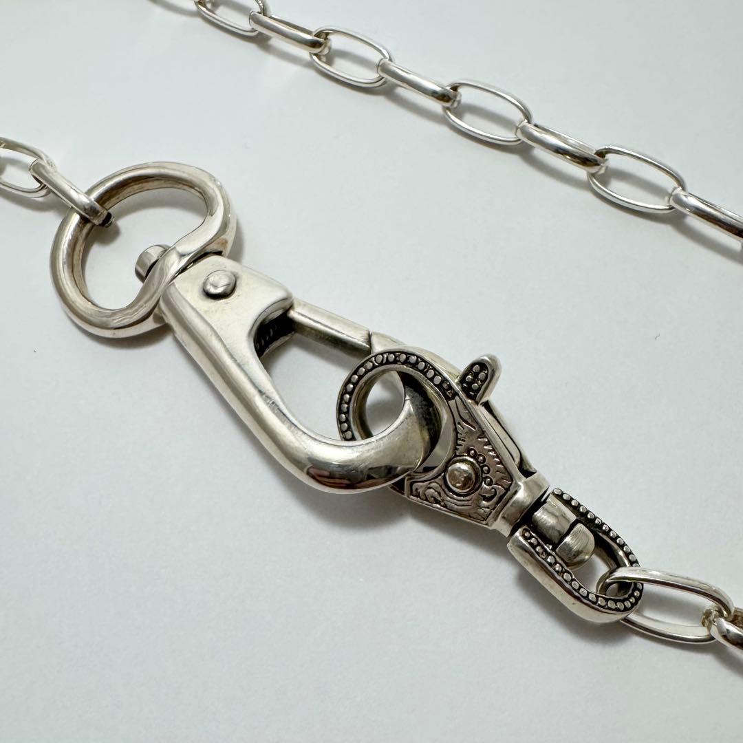 シルバー925刻印 ウォレットチェーン Burning Bull バーニングブル