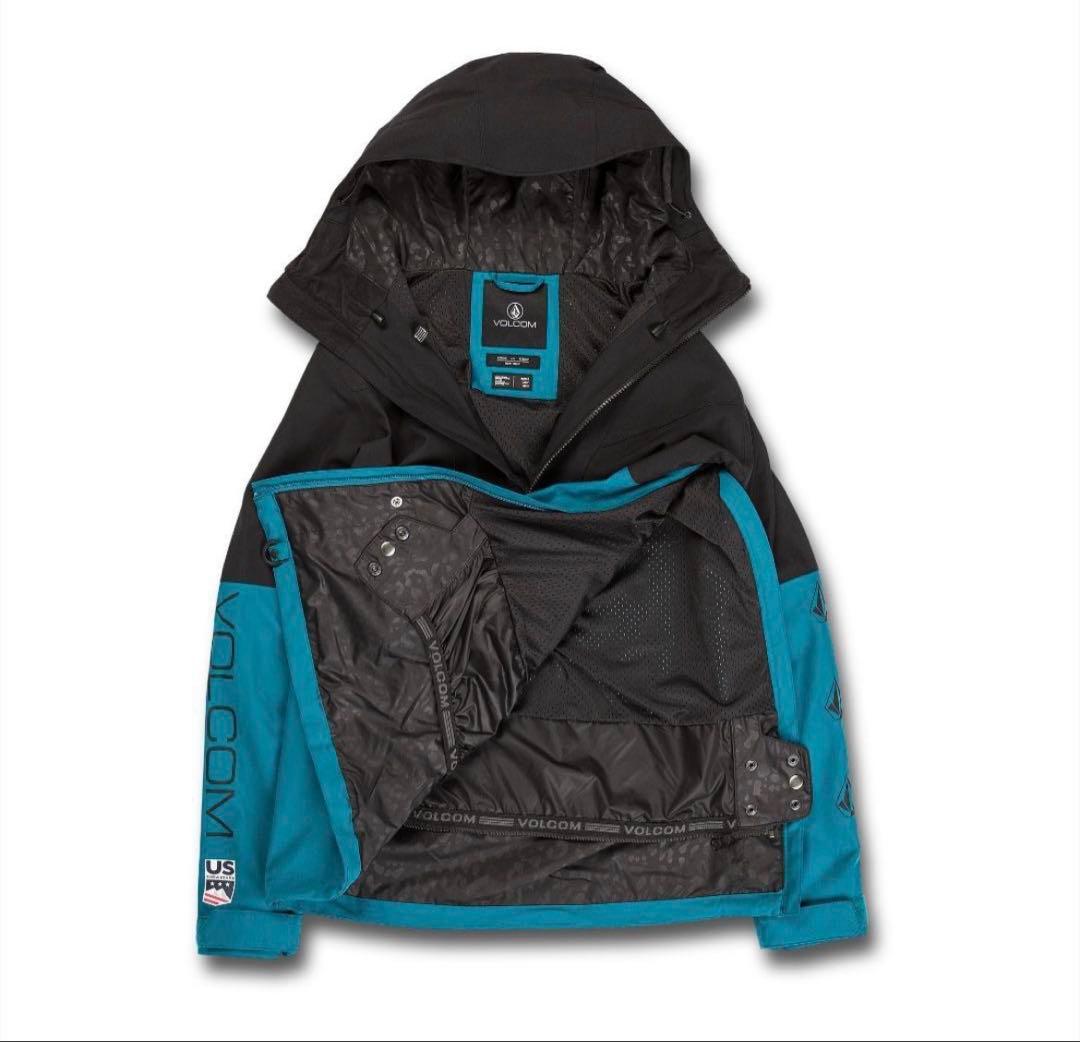 VOLCOM スノーボードジャケット M ブラック/ターコイズ