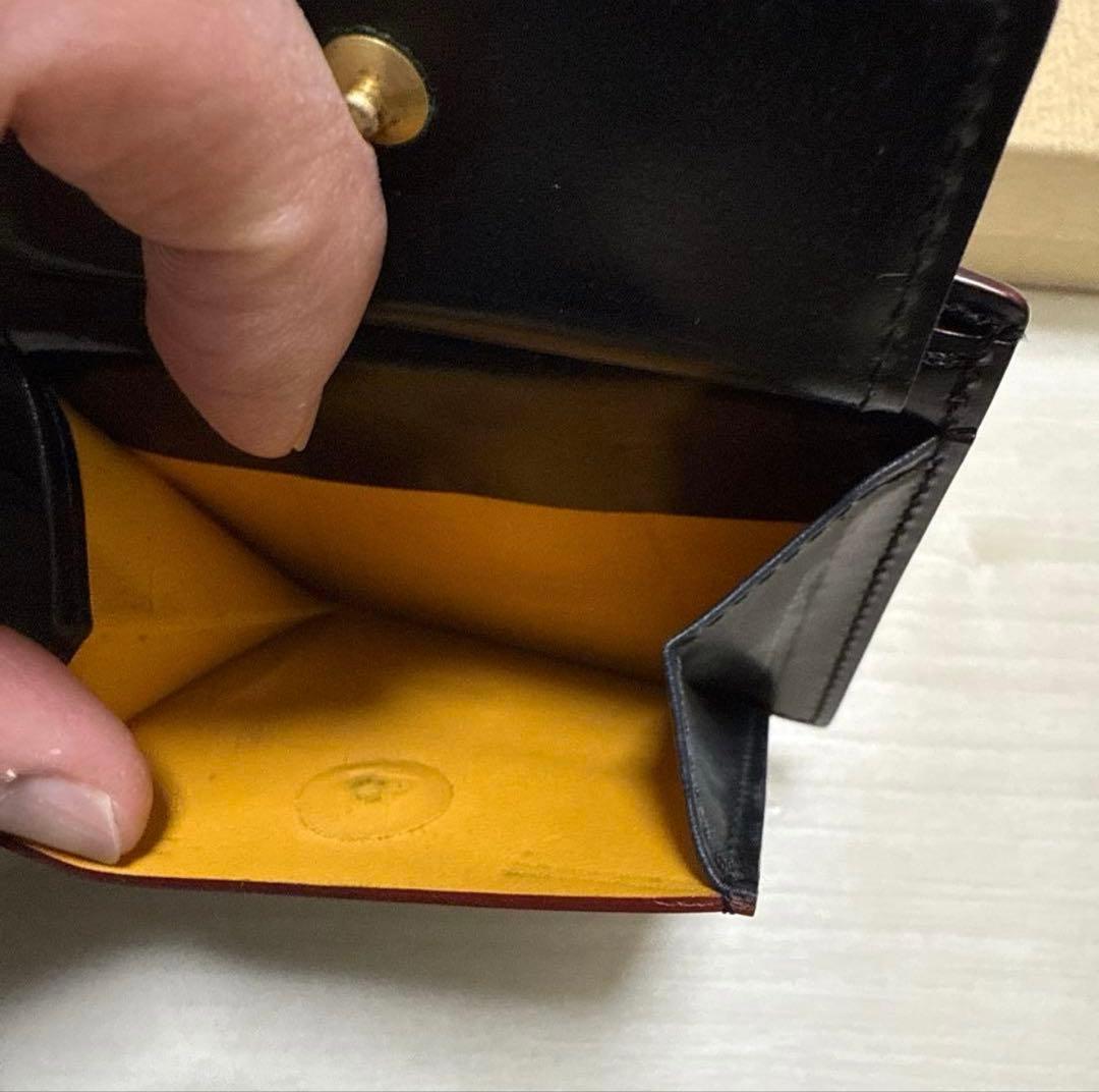 GANZO シェルコードバン 二つ折り財布 ブラック