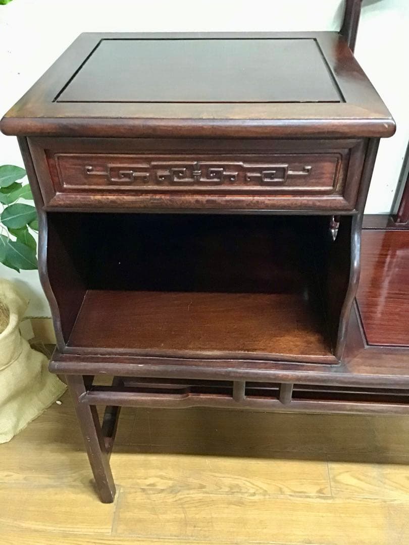 管316☆中国民芸家具☆唐木家具☆花梨☆テレフォンベンチ