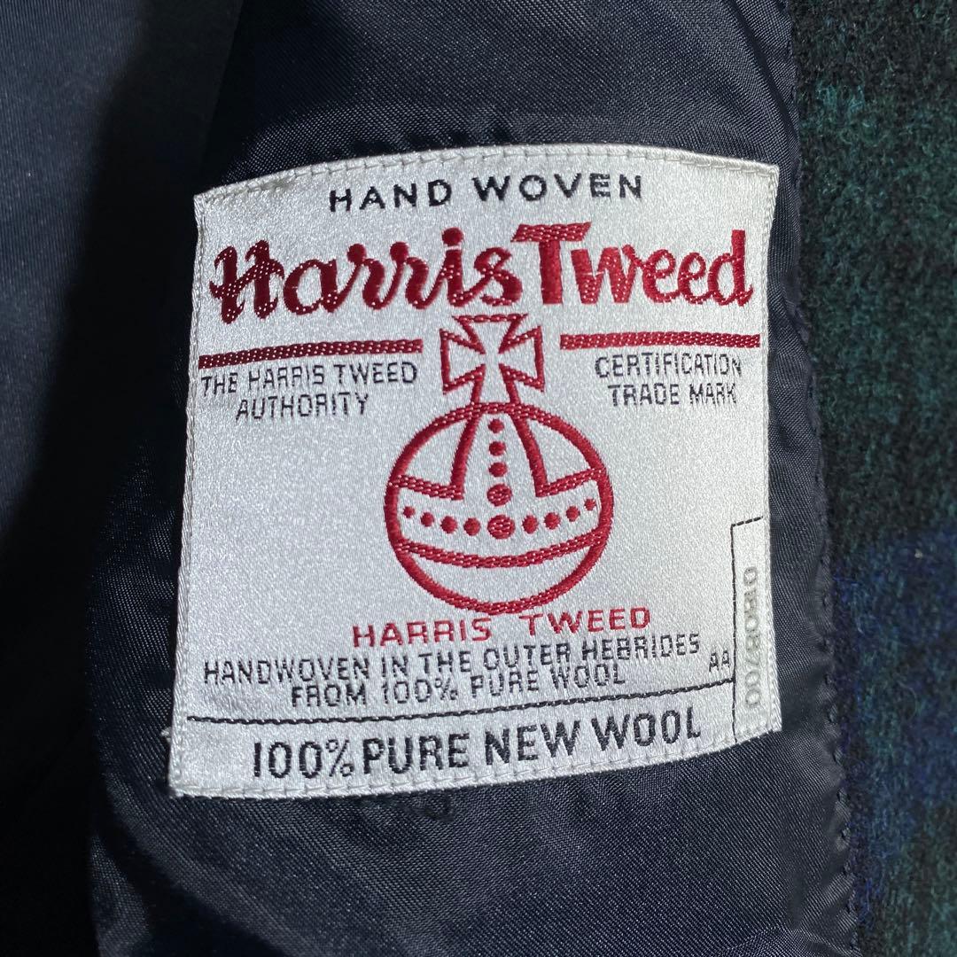 希少⭐︎オックスフォード ハリスツイード ウール チェック テーラードジャケット