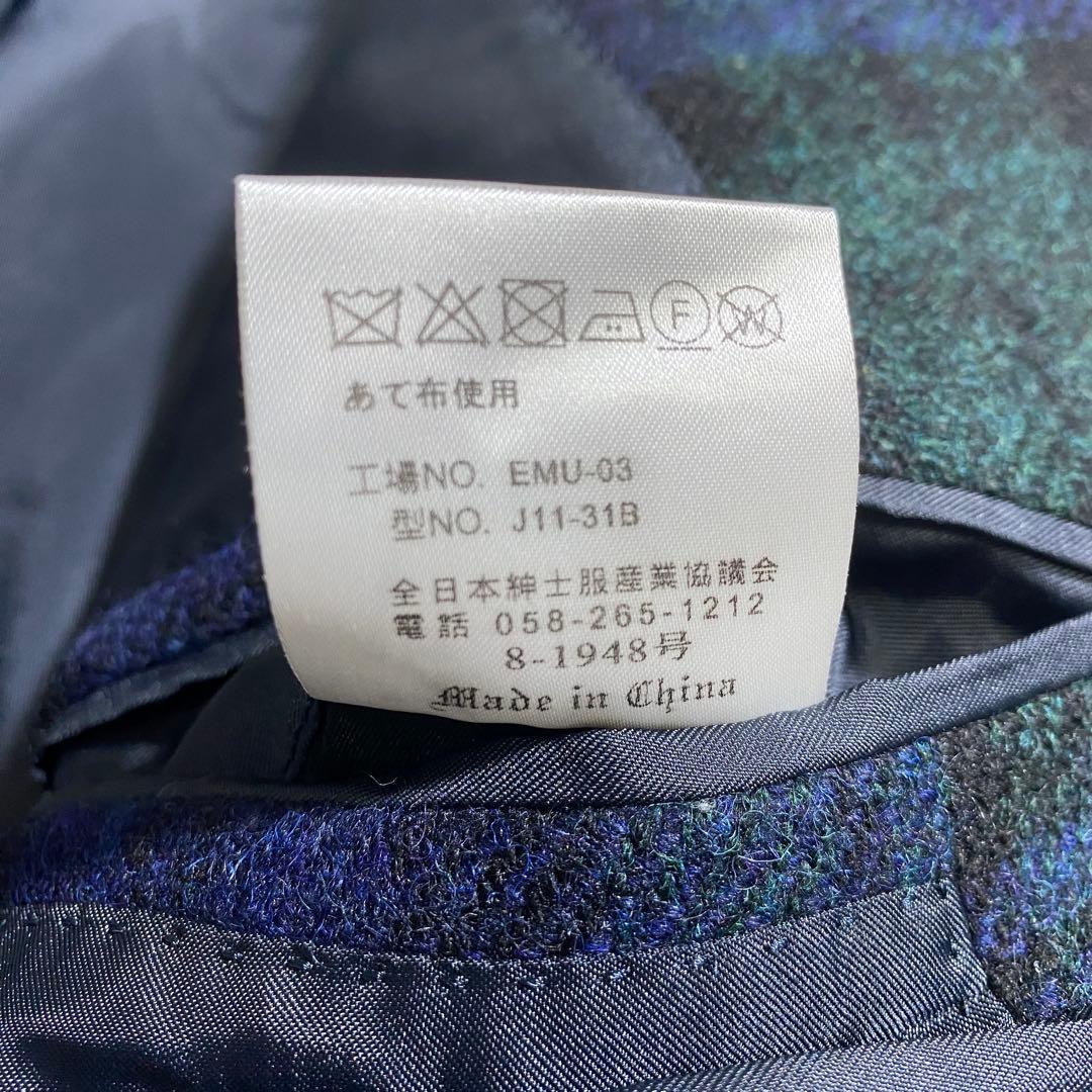 希少⭐︎オックスフォード ハリスツイード ウール チェック テーラードジャケット