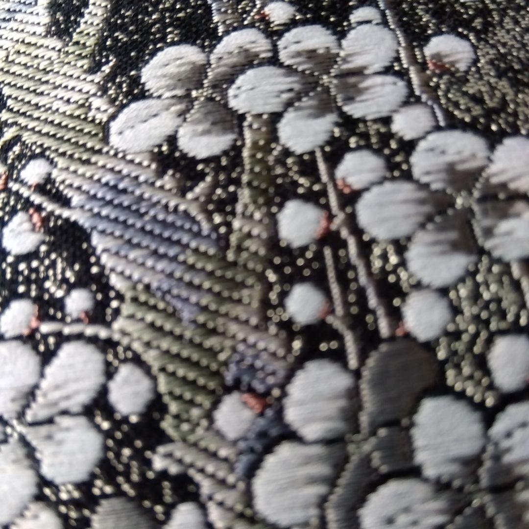 伊藤若冲 美品 正絹袋帯 月と白梅