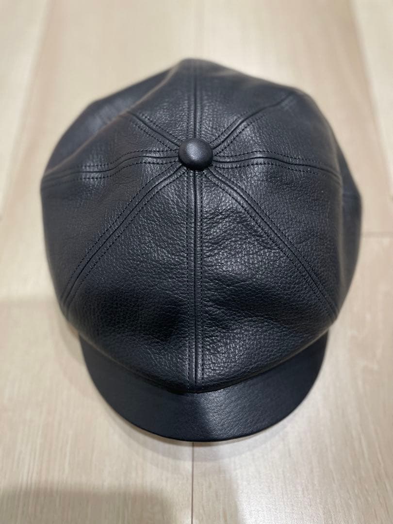 【極美品】ワイツーレザー キャスケット ステアオイル 牛革 ブラック Mサイズ