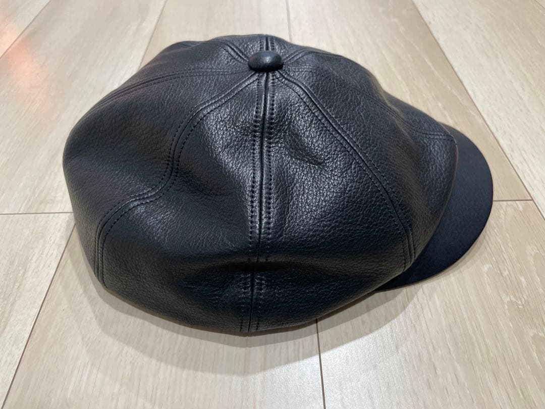 【極美品】ワイツーレザー キャスケット ステアオイル 牛革 ブラック Mサイズ