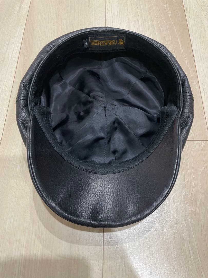 【極美品】ワイツーレザー キャスケット ステアオイル 牛革 ブラック Mサイズ