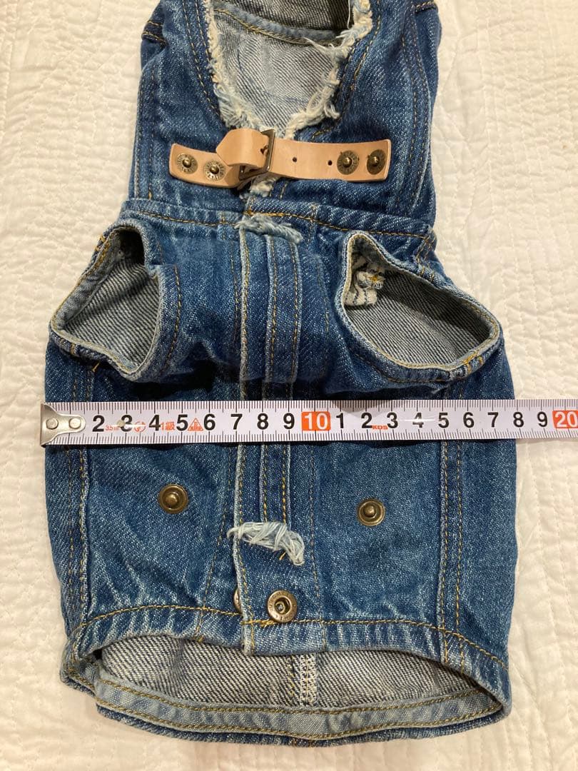 大人気 the N ダメージ加工 デニム　袖なしパーカー