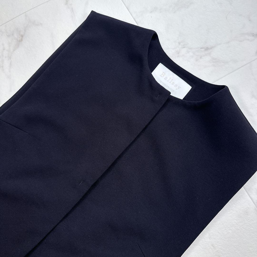 ボールジィTOMORROWLAND ドライアムンゼン クルーネックロングジレ　紺