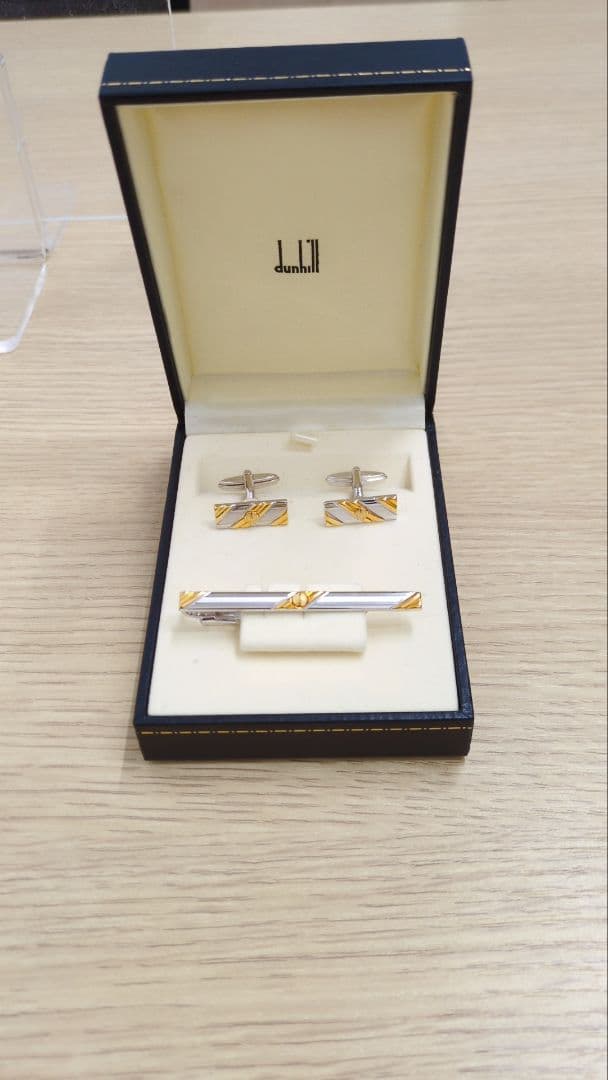 kenkenダンヒル　ＤＵＮＨＩＬＬ　ｄロゴ　カフス　タイピンセット