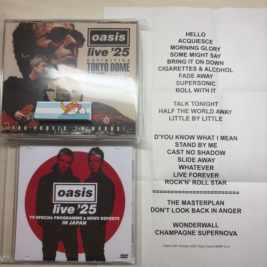 【おまけ付き】　OASIS - DEFINITIVE TOKYO DOME