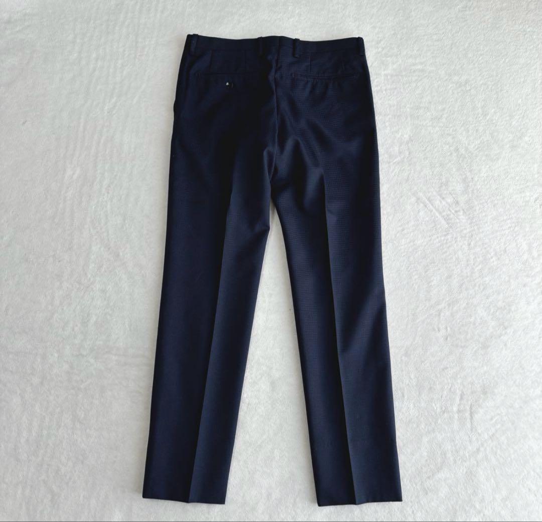 【美品】スーツセレクト　スリーピース　スーツ　ネイビー　紺色　ビジネスマン　営業