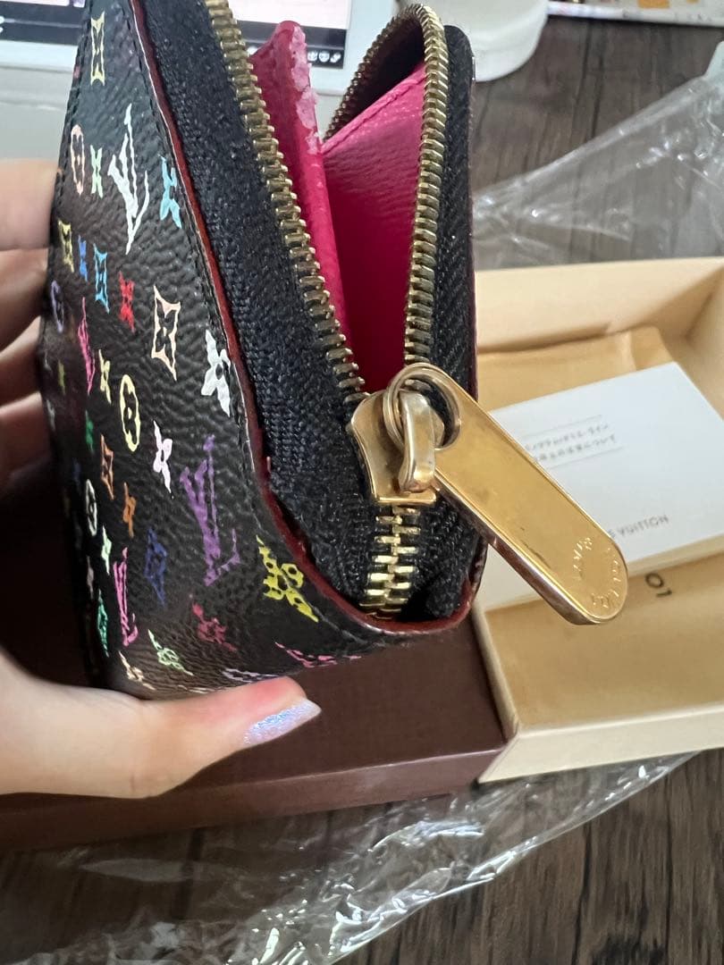 美品✨ルイヴィトン マルチカラー　ジッピー　パース　黒　小銭入れ