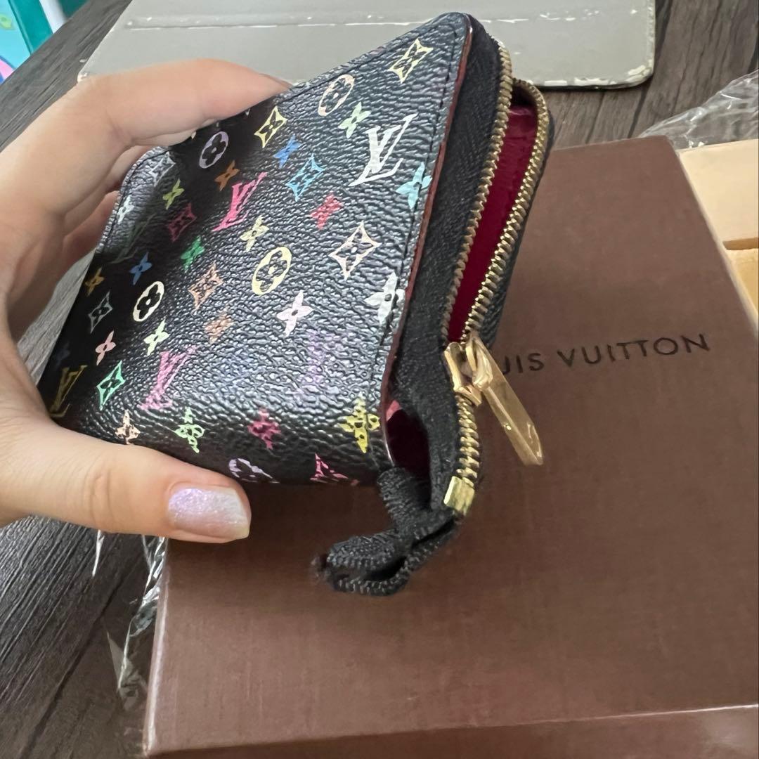 美品✨ルイヴィトン マルチカラー　ジッピー　パース　黒　小銭入れ