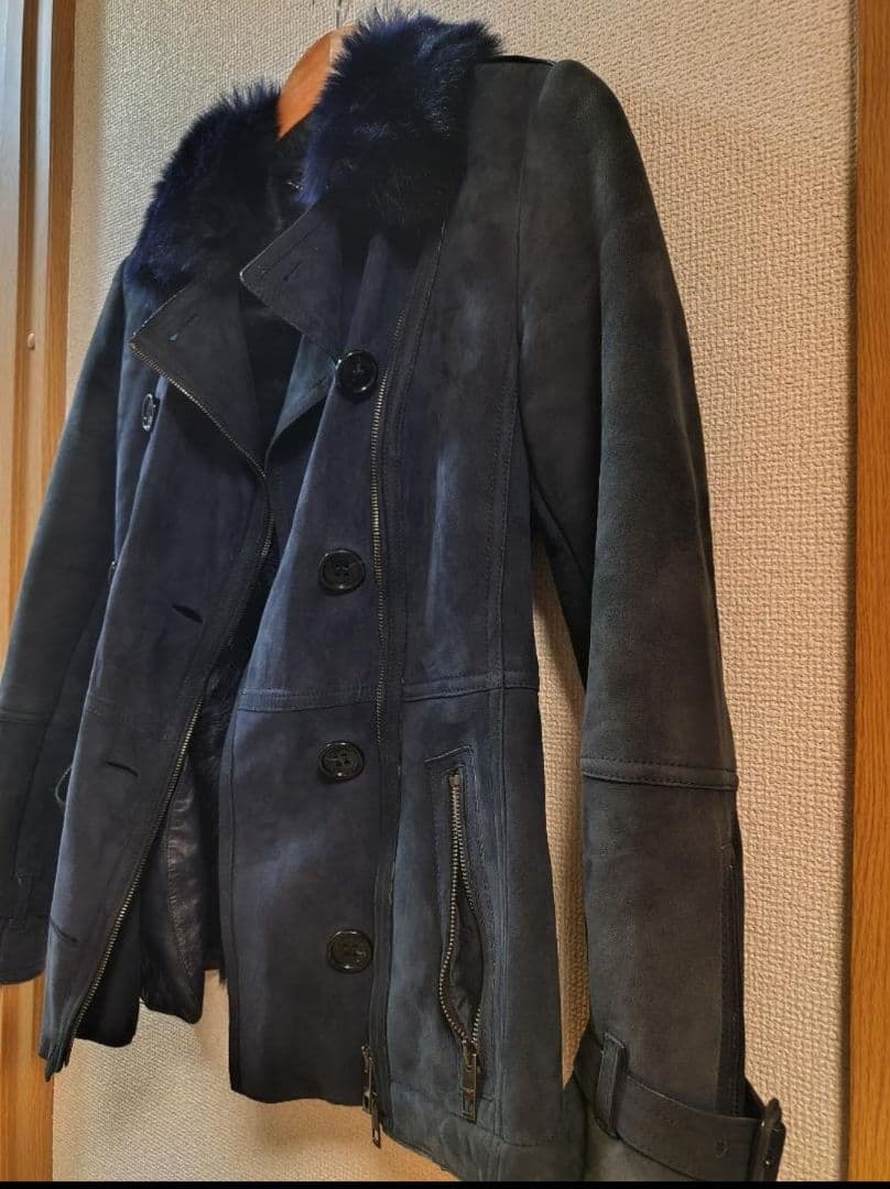 Burberry バーバリー　リアルムートン　レザー　ライダースジャケット