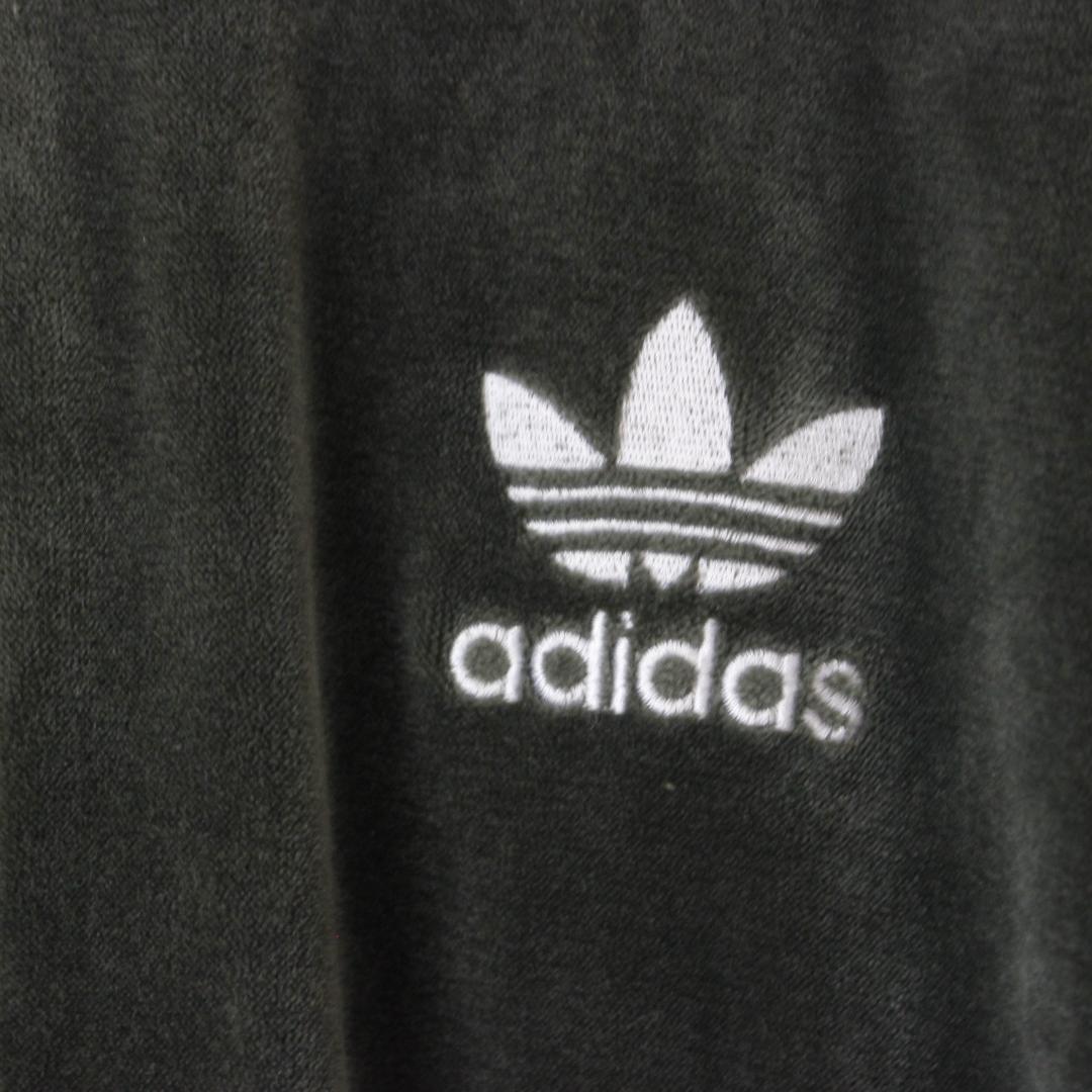 adidas トラックジャケット Lサイズ グリーン ベロア トレフォイル