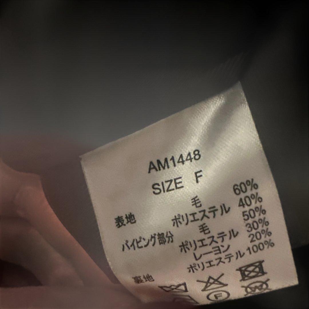 andmary黒 ベルト付きピーコート