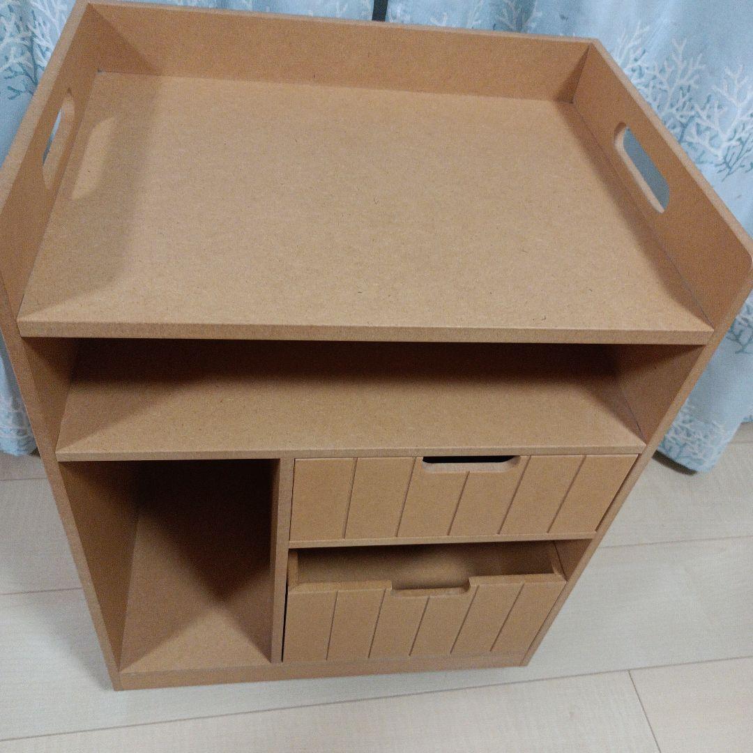 [美品]　隠せるリビング整理ワゴン