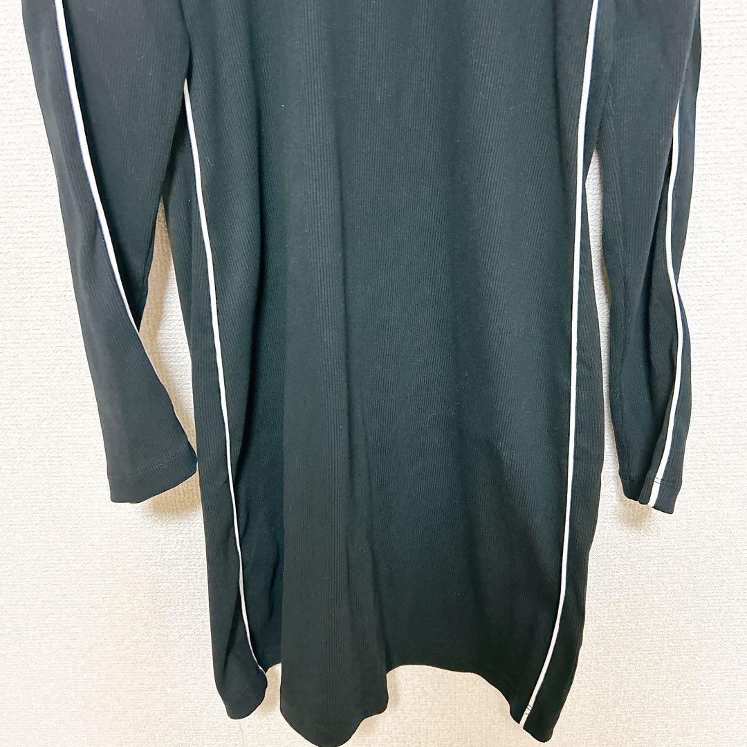 美品　  カルバンクライン ポロワンピース M 長袖 黒