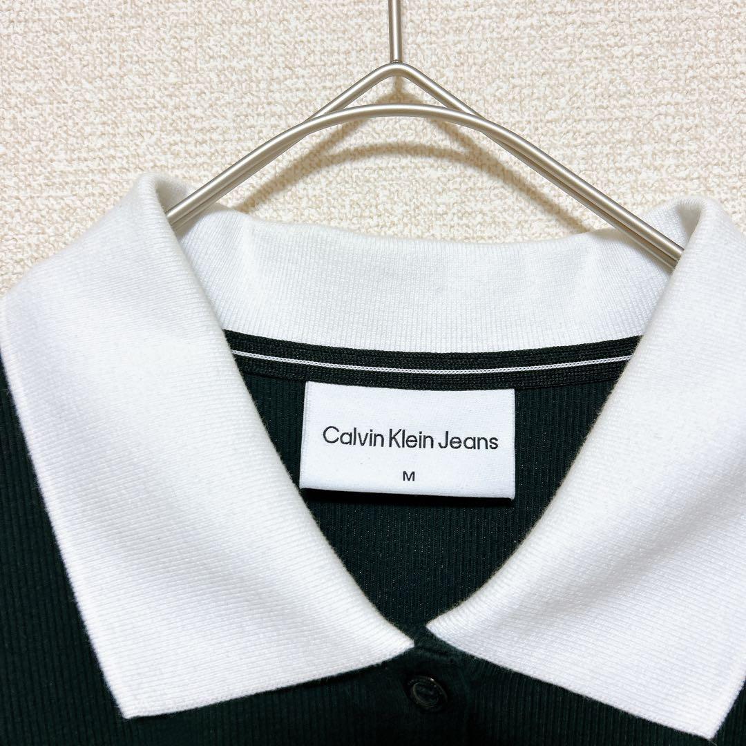 美品　  カルバンクライン ポロワンピース M 長袖 黒