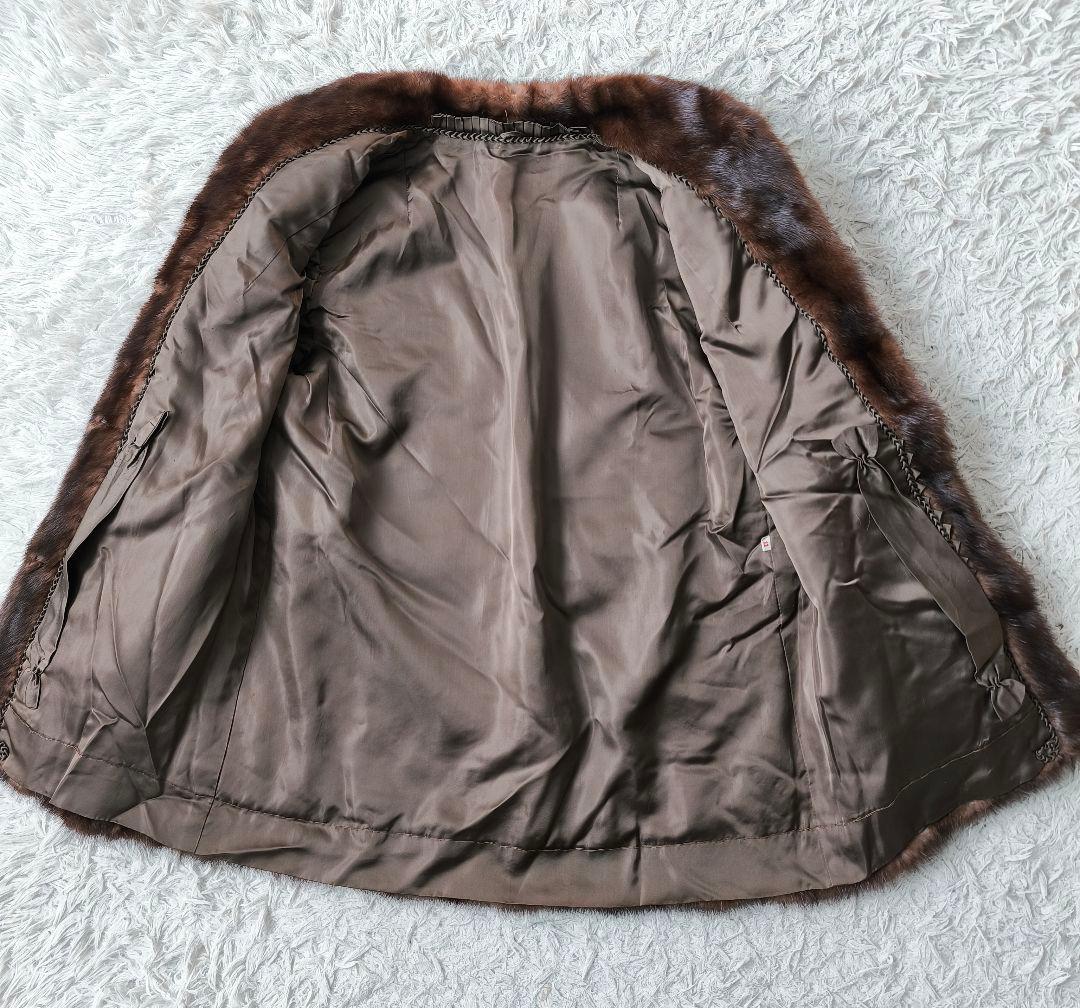 【美品 高級◎】総丈73 毛皮 ミンク ファーコート ボリューム◎ 極暖 L