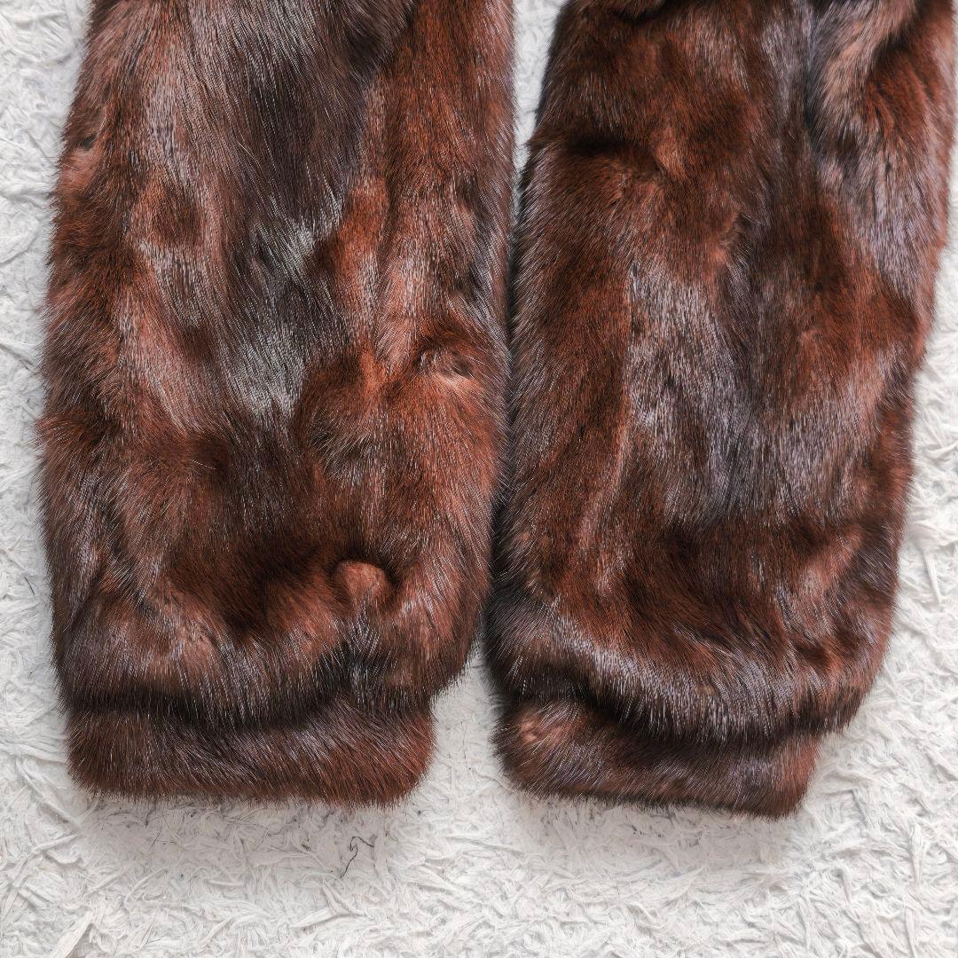【美品 高級◎】総丈73 毛皮 ミンク ファーコート ボリューム◎ 極暖 L
