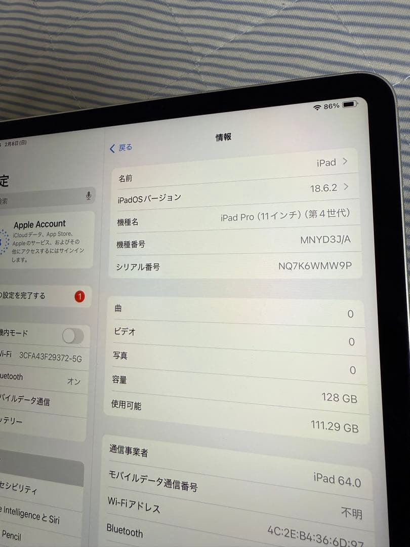 iPad Pro M2(第4世代) 11インチ Simフリー