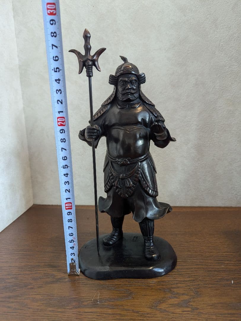 毘沙門天像 お値下げしました! 美品 銅像 金運開運商売繁盛健康長寿高さ30cm