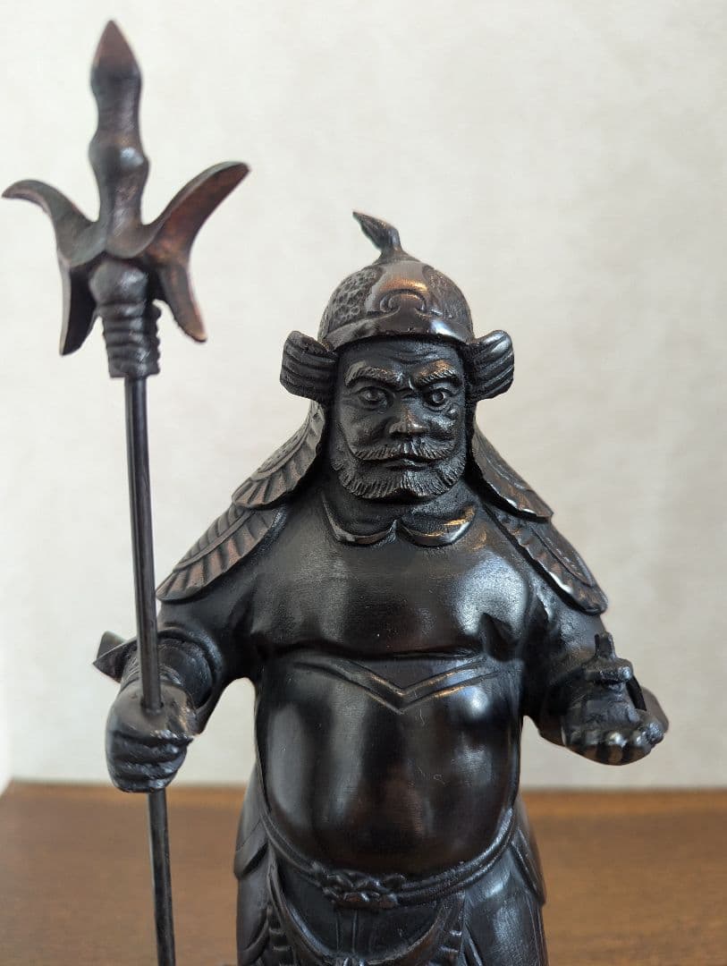 毘沙門天像 お値下げしました! 美品 銅像 金運開運商売繁盛健康長寿高さ30cm